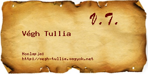 Végh Tullia névjegykártya
