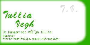 tullia vegh business card
